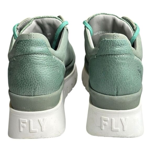 Fly London Bump Womens Green Platform Leather‎ Sneaker Size EU37 US7 M - Picture 3 of 13